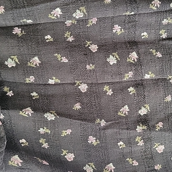 Black Summer Mini Dress Floral Medium - Picture 4 of 5